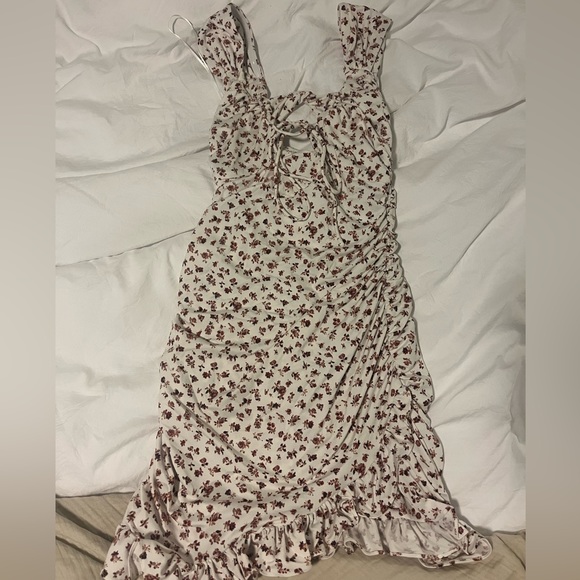 Urban Outfitters Floral Ruffle Mini Dress - Picture 3 of 4